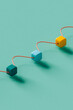 © Giada Canu/Stocksy - Connection concept with colorful cubes and wires