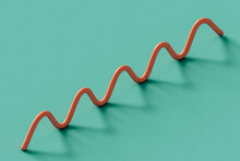 An Abstract Wave Wire On A Blue Background