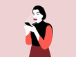 © Marta Lebek/Stocksy - Woman watching mobile screen