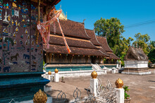 Wat Buddhist Temple In Laotian City Of Luang Prabang