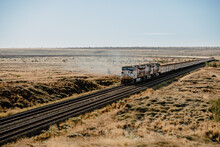 Cargo Steam Train Crossing Australia