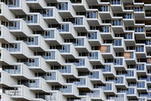 A Pattern Of A Cubic Windows Of A Building