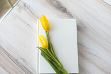 Flowers On White Book