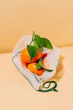Oranges In Reusable Mesh Bag