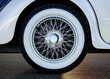 Old car spoke wheel