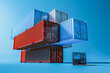 © Marcos Osorio/Stocksy - Cargo containers next to a laptop