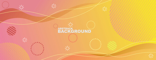 Wall Mural - abstract gradation background. landing page design illustration, banner, yellow billboard