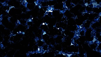 Canvas Print - blue water on a black background.design. bright shades of blue water in the abstraction shimmer.