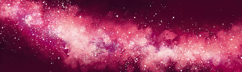 Wall Mural - space background with realistic nebula and lots of shining stars. infinite universe and starry night