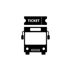 Wall Mural - Bus ticket icon isolated on white background