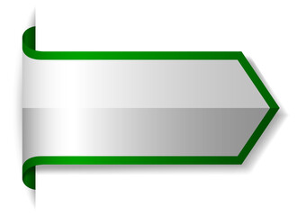Wall Mural - Green banner design on white background
