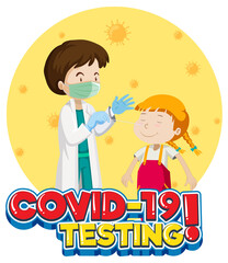 Poster - Covid 19 testing with antigen test kit