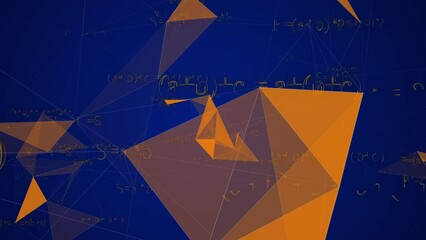 Wall Mural - mathematical formulas move in space, science and mathematical research and development concepts. vid