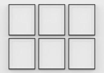 Frame mockup Vertical set of 6 frames.