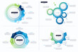 Set of five option circle infographic design templates. Vector illustration