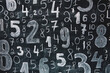 © romeof - Background of numbers. from zero to nine. Numbers texture. Finance data concept. Mathematic. Seamless pattern with numbers. financial crisis concept. Business success.