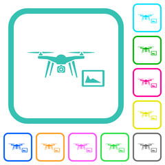 Sticker - Drone controlling from tablet vivid colored flat icons