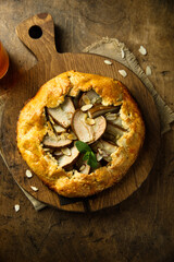 Sticker - Homemade pear galette with almond and honey