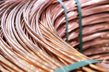 Background Of A Large Coil Of Copper Tube