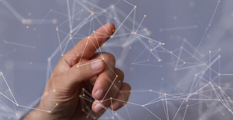Communication technology for internet business. Global world network and telecommunication
