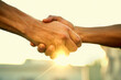 © Camerene Pendl/peopleimages.com - Come together, do great things. Cropped shot of two people shaking hands outdoors.