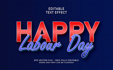 Wall Mural - Laboar day editable text effect