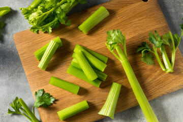 Poster - Raw Green Organic Celery Stalks