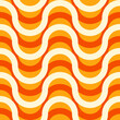 Vector seamless pattern with waves. Vintage vector background. Geometric wallpaper. Funky ornament in retro colors.	