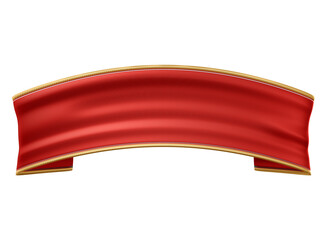 Wall Mural - red 3d ribbon