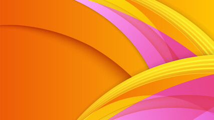 Wall Mural - abstract orange and yellow banner background