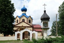 Gate And Orthodox Chapel Of Historic Wooden Orthodox Church In Losinka, Podlasie, Poland.