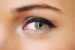 © D M/peopleimages.com - Beautifully made-up eye. Closeup of a vivid green eye with thick mascara-coated lashes.