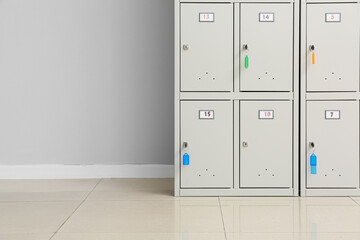 Canvas Print - Modern locker near light wall