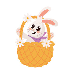 Sticker - easter rabbit in basket