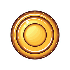 Poster - golden round shield