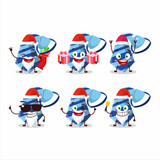 Fototapeta Pokój dzieciecy - Santa Claus emoticons with blue tie cartoon character