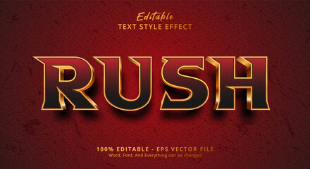 Wall Mural - Gold And Red Rush Editable Text Effect