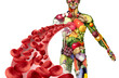 Fruits vegetables and blood health as fruit and vegetable group shaped as a human body with a healthy artery  as a medical symbol for eating and fighting disease with good nutrition