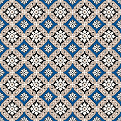 Naklejka na meble Classic seamless background pattern.  Rectangle geometrical texture print.