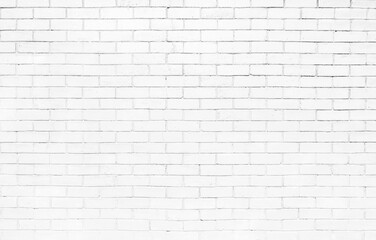 Wall Mural - White brick wall texture background