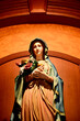 Closeup of Statue of Our lady of grace virgin Mary in the church, Thailand. selective focus