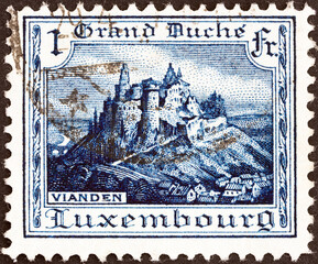 Sticker - Vianden Castle (Luxembourg 1921)