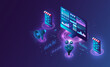 Programmatic Advertising and Business Intelligence Concept - Customer Data Platform - 3D Illustration
