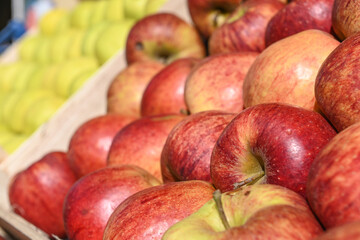 Poster - alimentation pomme caisse marchand recolte marché