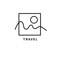 Wall Mural - Travel line minimal icon