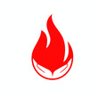 © wersk - fire icon vector illustration and hand logo design