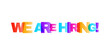 canvas print picture - We are hiring bright lettering