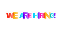 We Are Hiring Bright Lettering