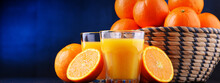 Glasses With Freshly Squeezed Orange Juice