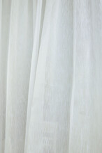 Background Of White Voile Curtain Pleated Layers